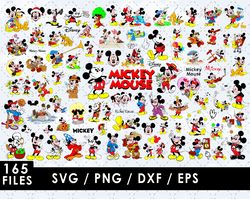 mickey mouse svg files, mickey mouse png files, vector png images, svg cut file for cricut, clipart bundle pack 2