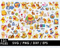 winnie the pooh svg files, winnie the pooh png file, vector png images, svg cut file for cricut, clipart bundle pack 2