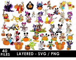 halloween cartoon svg files, halloween cartoon png file, vector png images, svg cut file for cricut, clipart bundle pack