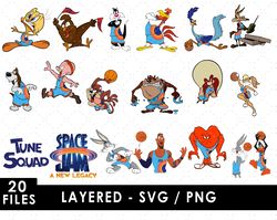 space jam svg files, space jam png files, vector png images, svg cut file for cricut, clipart bundle pack