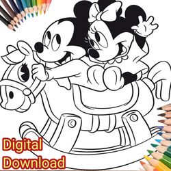 35 printable micky mouse colouring page for kids instant download