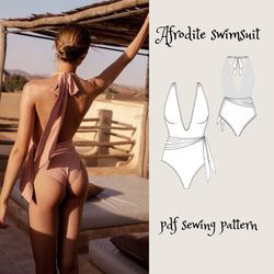 afrodite swimwear sewing pattern/pdf download/ sizes xs-xxl