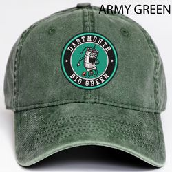 dartmouth big green ncaa embroidered distressed hat, ncaa dartmouth big green logo embroidered hat, baseball cap
