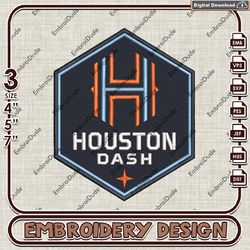 houston dash embroidery design, nwsl logo embroidery files, nwsl houston dash logo, machine embroidery pattern