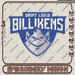 ncaa saint louis billikens logo emb files, saint louis billik embroidery design, ncaa team machine embroidery files