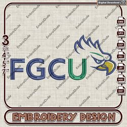 Florida Gulf Coast Eagles Logo embroidery design, NCAA FGCU Eagles embroidery, Sport embroidery, NCAA embroidery