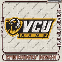 ncaa vcu rams logo embroidery design, ncaa vcu rams embroidery, ncaa vcu rams embroidery file