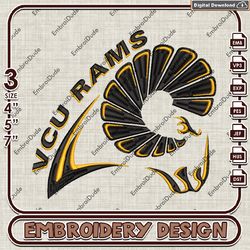 vcu rams ncaa logo embroidery design, ncaa vcu rams embroidery, ncaa vcu rams embroidery file