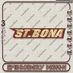 ncaa st. bonaventure bonnies logo embroidery design, ncaa st. bonaventure bonnies embroidery, ncaa embroidery file