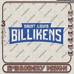 saint louis billikens ncaa word logo embroidery design, ncaa saint louis billikens embroidery, ncaa embroidery file