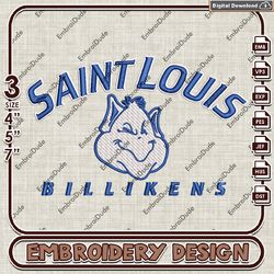 saint louis billikens word logo embroidery design, ncaa saint louis billikens embroidery, ncaa embroidery file