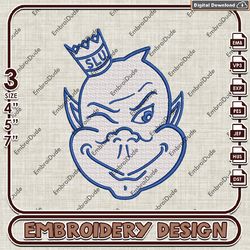 ncaa saint louis billikens head mascot logo embroidery design, ncaa embroidery, ncaa embroidery file