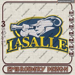 la salle explorers text logo embroidery design ,ncaa la salle explorers embroidery, ncaa embroidery file