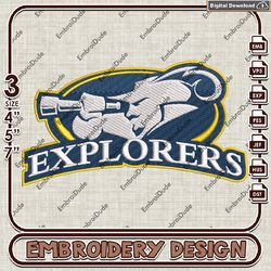 la salle explorers word logo embroidery design ,ncaa la salle explorers embroidery, ncaa embroidery file