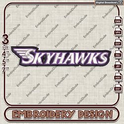 ncaa stonehill skyhawks team logo embroidery design ,ncaa stonehill skyhawks embroidery, ncaa embroidery file