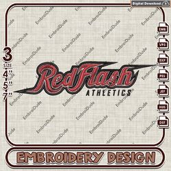 ncaa st. francis red flash text logo embroidery design ,ncaa st. francis red flash embroidery, ncaa embroidery file