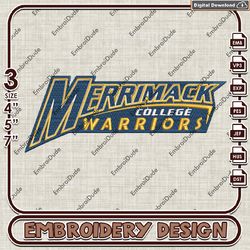 ncaa merrimack warriors logo embroidery design ,ncaa merrimack warriors embroidery, ncaa embroidery file