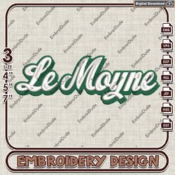 le moyne dolphins word logo embroidery design ,ncaa le moyne dolphins embroidery, ncaa embroidery file