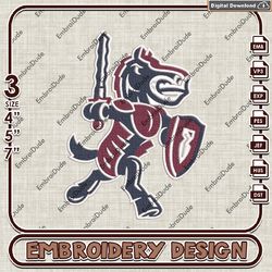 ncaa fairleigh dickinson knights mascot logo embroidery design , ncaa embroidery, ncaa embroidery file