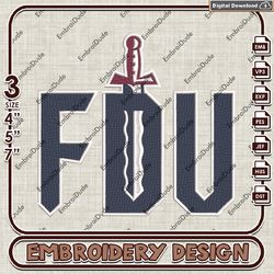 fairleigh dickinson knights word logo embroidery design , ncaa embroidery, ncaa embroidery file