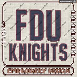 fairleigh dickinson knights ncaa team logo embroidery design , ncaa embroidery, ncaa embroidery file