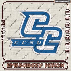 ncaa central connecticut blue devils logo embroidery design , ncaa embroidery, ncaa embroidery file