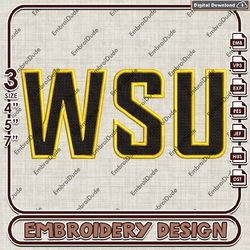 ncaa wichita state shockers logo embroidery design , ncaa wichita state shockers embroidery, ncaa embroidery file