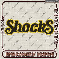 ncaa wichita state shockers word logo embroidery design , ncaa wichita state shockers embroidery, ncaa embroidery file