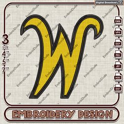 wichita state shockers logo embroidery design , ncaa wichita state shockers embroidery, ncaa embroidery file