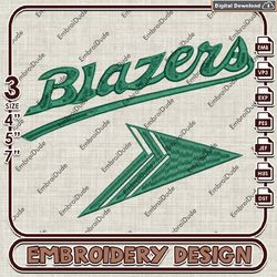 uab blazers ncaa text logo embroidery design , ncaa uab blazers embroidery, ncaa embroidery file