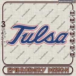 tulsa golden hurricane ncaa word logo embroidery design , ncaa tulsa golden hurricane embroidery, ncaa embroidery file