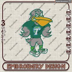 tulane green wave ncaa word logo embroidery design , ncaa tulane green wave embroidery, ncaa embroidery file