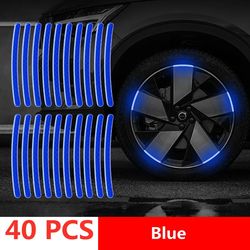 car wheel hub reflective stripes door handle safety warning sticker car rear warning tape automobile sticker exterior ac