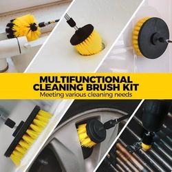 4pack drill brush attachment set, scrub brush for drill, power scrubber brushes with extended attachment
