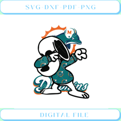 dolphins snoopy svg sport svg, football svg, football teams svg