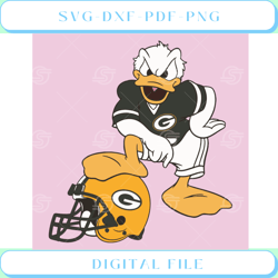 donald duck green bay packers svg sport svg