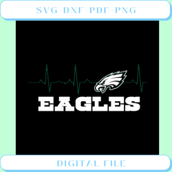 eagles heartbeat svg, sport team svg, philadelphia eagles svg, eagles svg