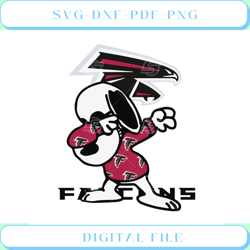 falcons snoopy svg sport svg, football svg, football teams svg