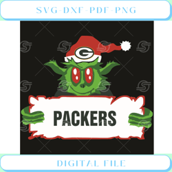 grinch green bay packers svg sport svg, grinch svg, packers svg