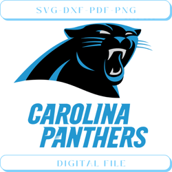 carolina panthers logo and wordmark svg