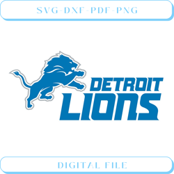 detroit lions logo &amp wordmark svg