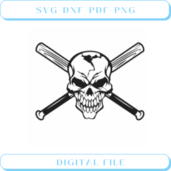 buy skull ball metal bat league vector eps png file