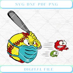 baseball softball chase kills coronavirus svg png