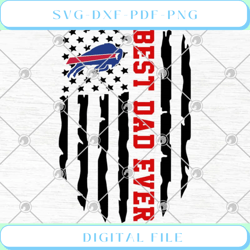 buffalo bills best dad ever american flag svg png eps dxf