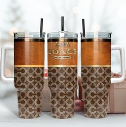 coach leather 40oz tumbler, coach tumbler wrap