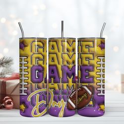 minnesota vikings game day 20oz tumbler wrap