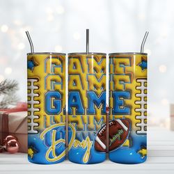 los angeles chargersgame day 20oz tumbler wrap