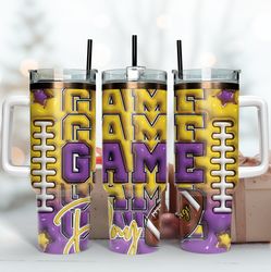 minnesota vikings game day 40oz tumbler wrap