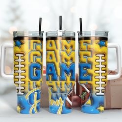 los angeles chargersgame day 40oz tumbler wrap