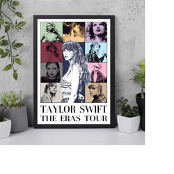 taylor swift poster, the eras tour poster, concert poster, girls' room decoration, music poster canvas printing multiple